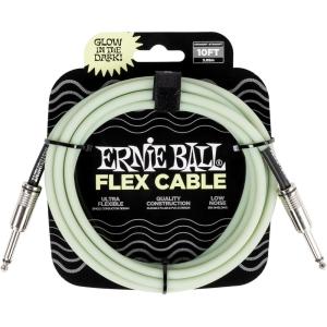 imageErnie Ball Instrument Cable 14quot Mono Green 10ft P06414Glow
