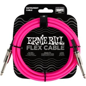 imageErnie Ball Instrument Cable 14quot Mono Green 10ft P06414Pink
