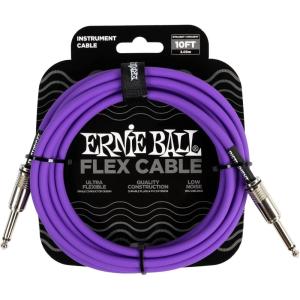 imageErnie Ball Instrument Cable 14quot Mono Green 10ft P06414Purple