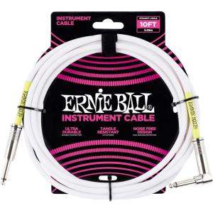 imageErnie Ball Instrument Cable StraightAngle 10ft White P06049White