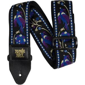 imageErnie Ball Jacquard GuitarBass StrapPurple Pleasant Pheasant
