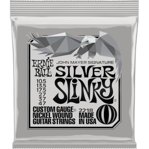 imageErnie Ball John Mayer Silver Slinky Nickel Wound Electric Guitar Strings 3Pack Tin  10547 GaugeSingle Pack