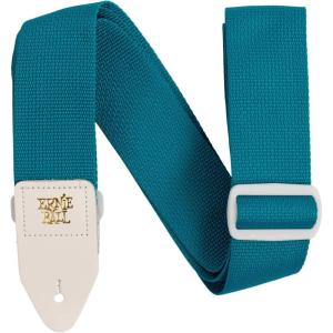 imageErnie Ball Polypro Guitar Strap Burgundy P04047Teal With White