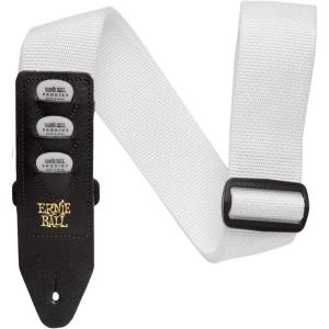 imageErnie Ball Polypro Guitar Strap Burgundy P04047White