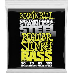 imageErnie Ball Regular Slinky Stainless Steel Bass Guitar Strings 50105 Gauge P02842Regular 50105