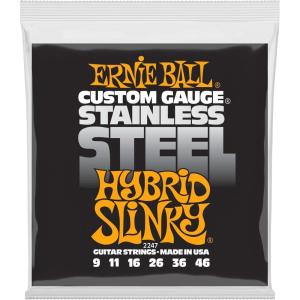 imageErnie Ball Regular Slinky Stainless Steel Electric Guitar Strings 1046 Gauge P02246Hybrid 946