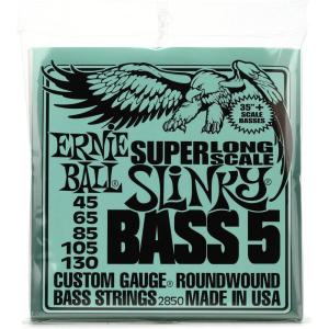 imageErnie Ball Super Long Scale Slinky Nickel Wound Bass Guitar Strings 45105 Gauge P028495String Long Scale 45130