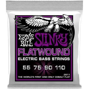 imageErnie Ball Super Slinky Flatwound Bass Guitar Strings 45100 Gauge P02814Power 55110