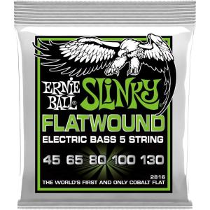 imageErnie Ball Super Slinky Flatwound Bass Guitar Strings 45100 Gauge P02814Regular 45130