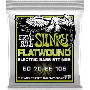 imageErnie Ball Super Slinky Flatwound Bass Guitar Strings 45100 Gauge P02814Regular 50105