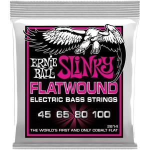 imageErnie Ball Super Slinky Flatwound Bass Guitar Strings 45100 Gauge P02814Super 45100