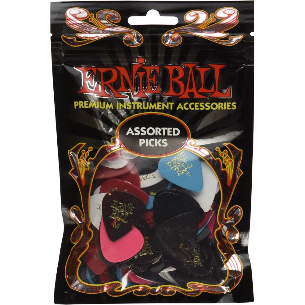 imageErnie Ball Guitar Picks Assorted Thickness Assorted Colors 144pack P09201