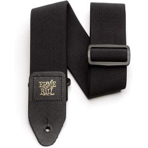 imageErnie Ball Stretch Comfort Guitar Strap Racer White P05327Black