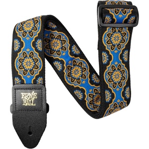 image:imageErnie Ball Classic Jacquard Guitar StrapBass Strap  Vintage Harvest P05637Kaleidoscope Blue